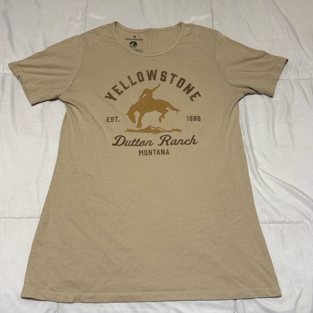 Yellowstone T Shirt, Women’s Medium, Yellow